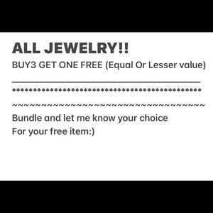 All jewelry buy 3 get 1 free!!
